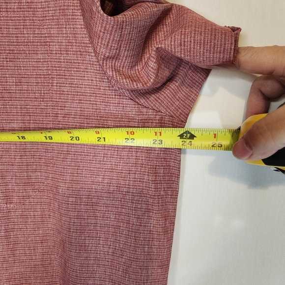 Zeroxposur Men's Red Short Sleeve Button Down Shirt UPF 30 Light Weight Travel - Picture 8 of 11